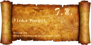 Tinka Margit névjegykártya